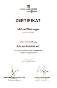 Zertifikat Achtsamkeitstrainer
